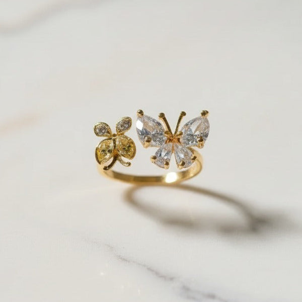 Beautiful Butterfly Ring with Gemstones 3245234