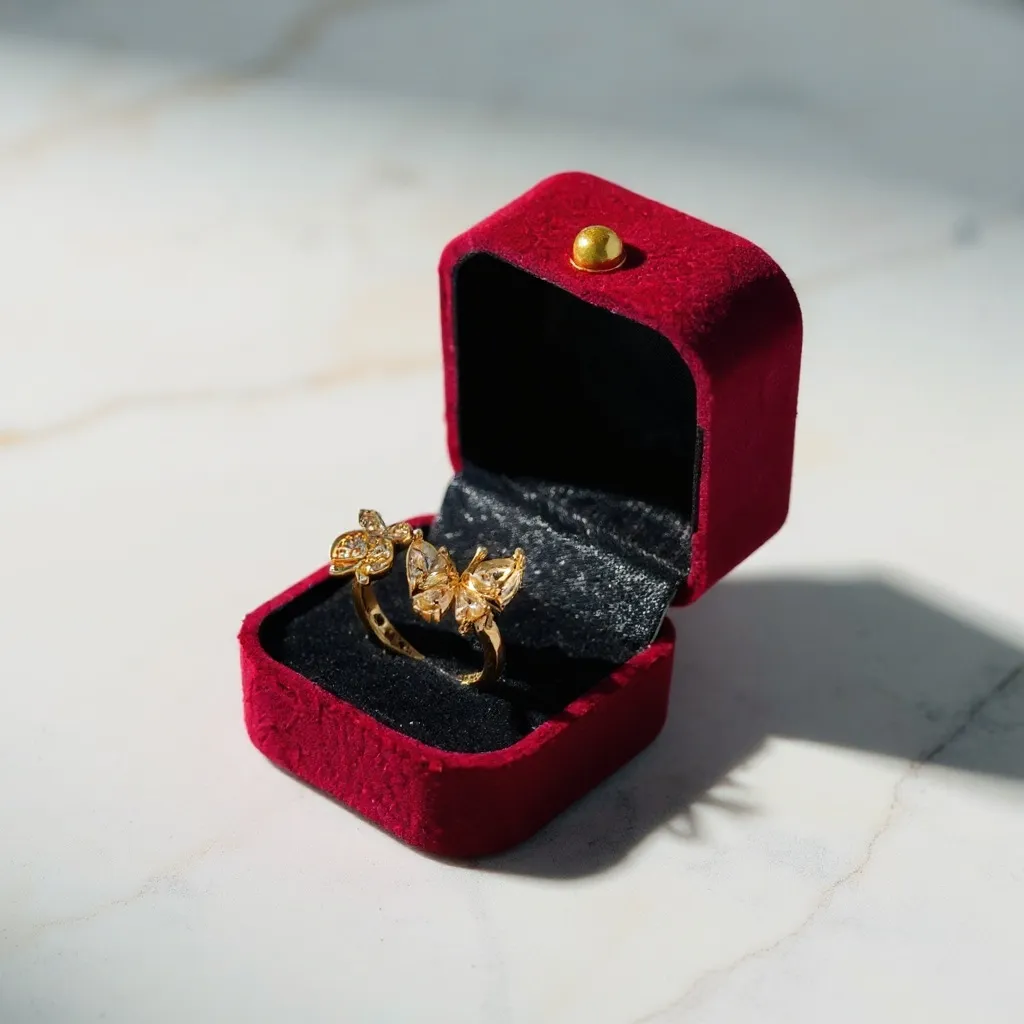 Gold Color Butterfly Ring – Premium Quality