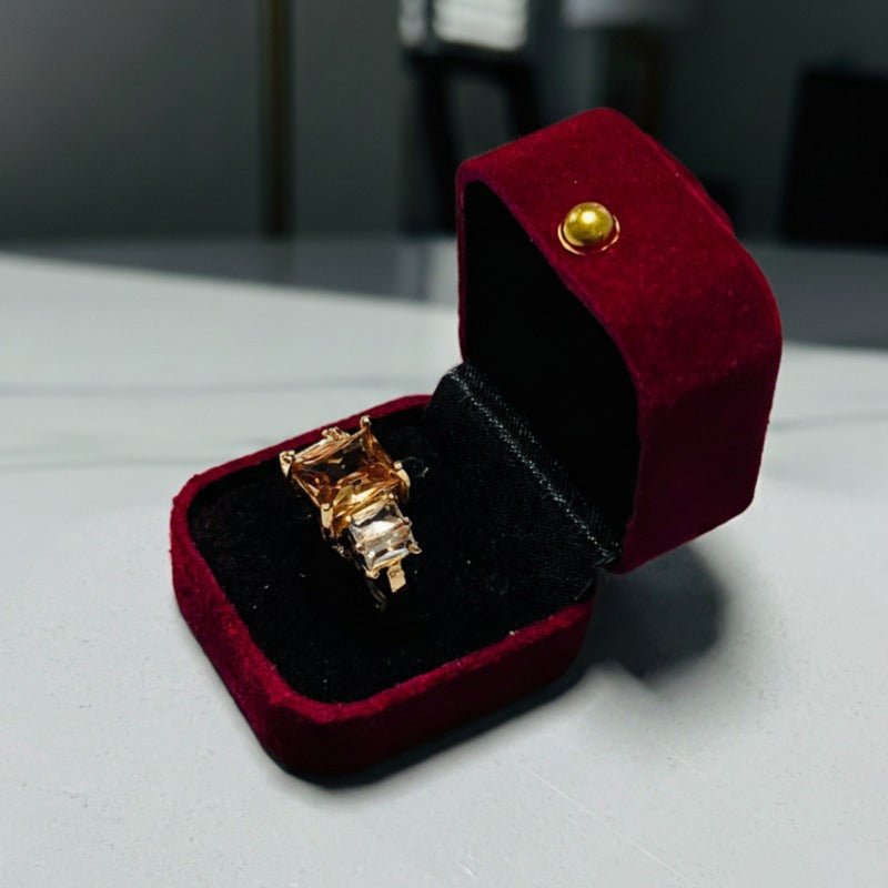 Beautiful Ring with Central Diamond - Stainless steel by Zehnoor | Ring