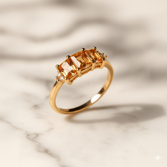 Premium Ring with Small Diamonds - Zehnoor jewellery