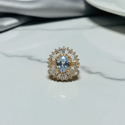 Beautiful Ring with Big White Diamond – Artificial Jewelry - Stainless steel by Zehnoor | Ring
