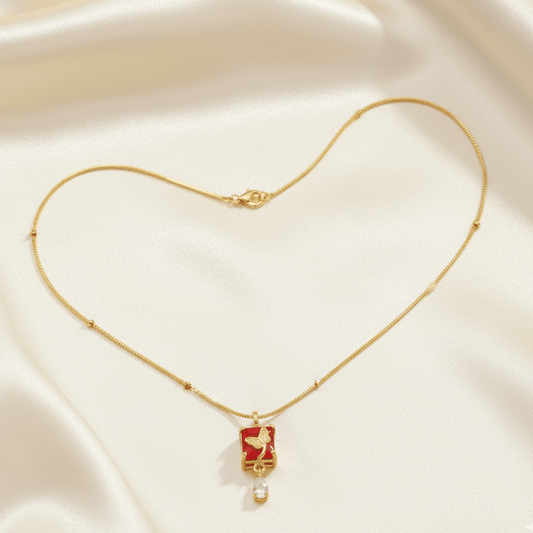Stylish Locket for Everyday Wear - Stainless steel & Tarnish Free by Zehnoor | Necklace Set